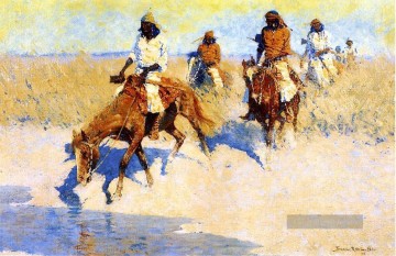 Pool in der Wüste Old American West Frederic Remington Ölgemälde